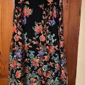 Soft Surrounding black embroidered skirt, size 10 nwot